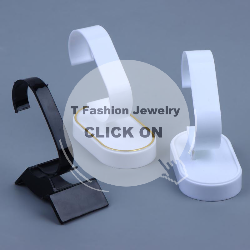 Jewelry And Watches Inc - C-Ring horlogestandaard, 2/4 stuks, zwart en