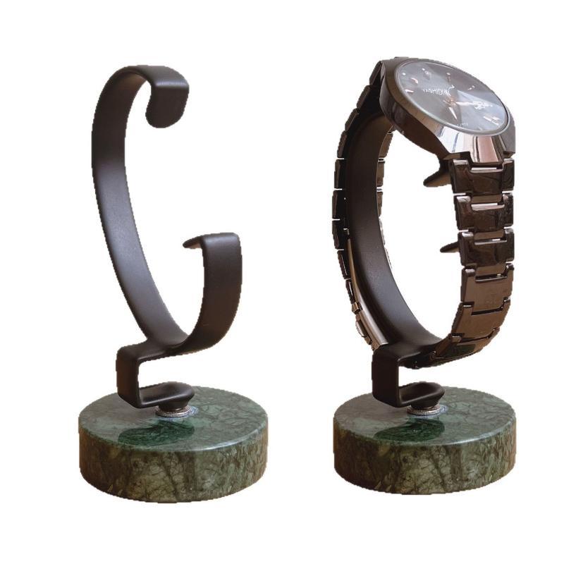 Jewelry And Watches Inc - Horloge Display Stand Marmeren Basis Metalen