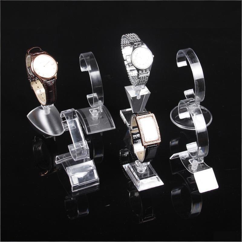 Jewelry And Watches Inc - 5 stuks horloge-displaystandaard, C-vormige transparante houder,