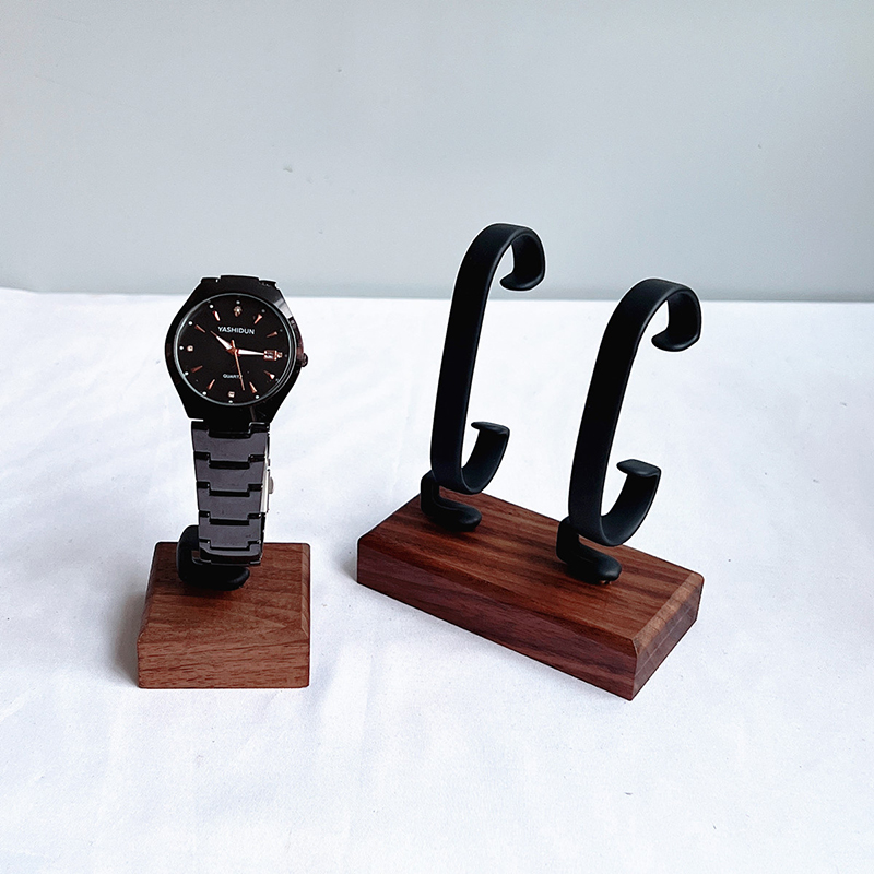 Jewelry And Watches Inc - Houten C-vormige horlogehouder, sieradenorganizer, displaystandaard voor